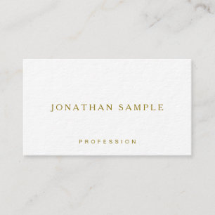 Carte De Visite Elégant Or Texte Premium Papier épais Luxe