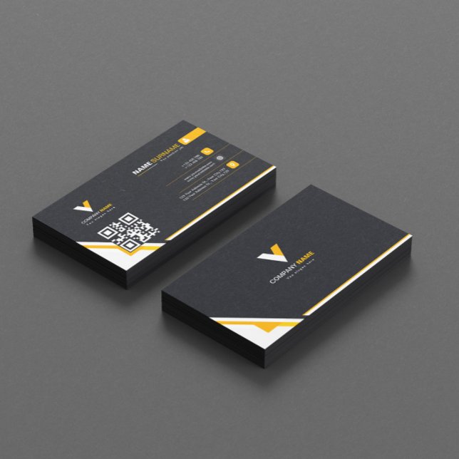 Carte De Visite Élégant orange élégant (Créateur téléchargé)