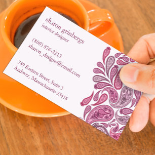 Carte de visite élégant Paisleys