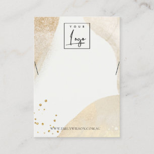 Carte De Visite Elégant Pale Gold Abstrait Forme de collier affic