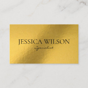Carte De Visite Élégant papier doré moderne