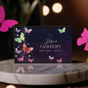 Carte De Visite Élégant Papillons Bright Violet