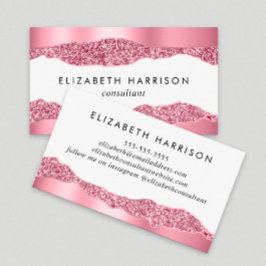 Carte De Visite Élégant Parties scintillant rose