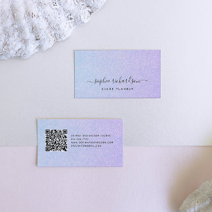 Carte De Visite Elégant Pastel Dreamy avec code QR