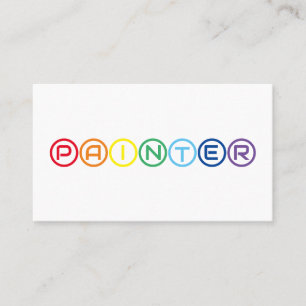 Carte De Visite Elégant Peintres arc-en-ciel cercles colorés