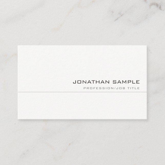Carte De Visite Élégant Personnalisé Moderne Professionnel Minimal (Devant)