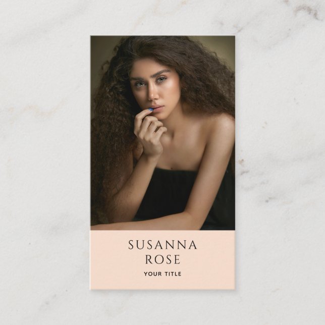 Carte De Visite Élégant photo professionnelle moderne (Devant)