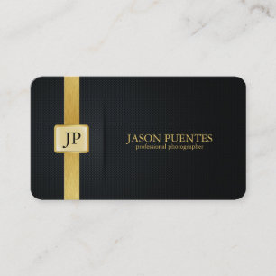 Carte De Visite Élégant photographe professionnel Black and Gold
