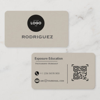 Carte De Visite Elegant Photography Workshop Brown Business Card