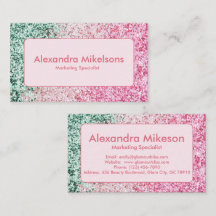 Elegant Pink Glitter Modern Branding