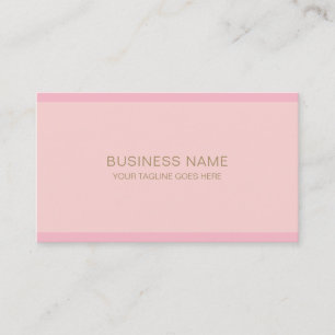Carte De Visite Élégant Pink Or Main Script Texte Moderne