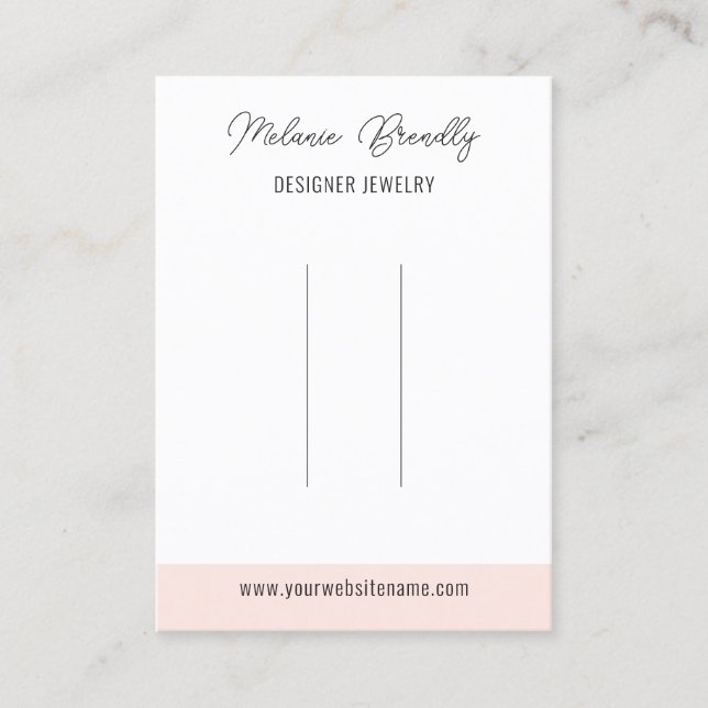 Carte De Visite Élégant Pink White Hairclips Afficher (Devant)