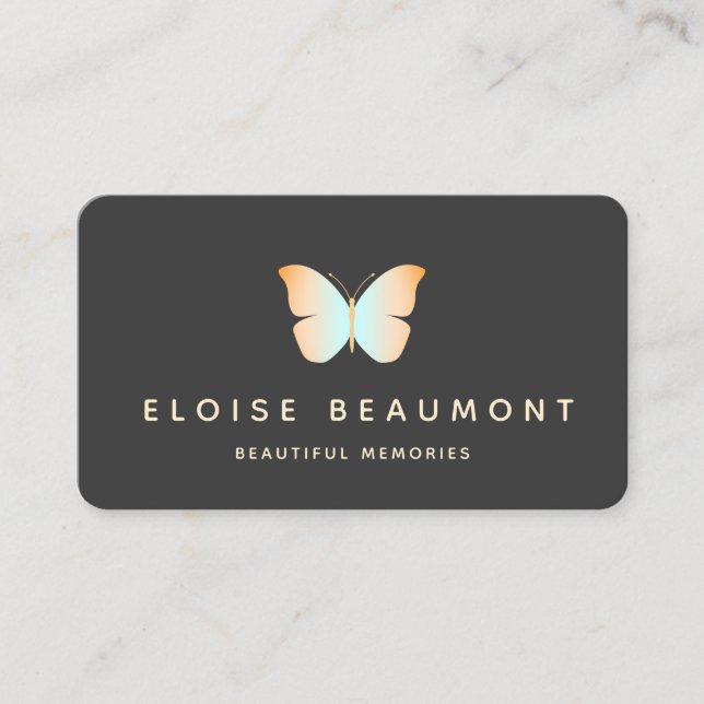Carte De Visite Élégant planificateur d'événements Butterfly (Devant)