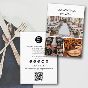 Carte De Visite Élégant Planning d'événements Business 3 Photos Co