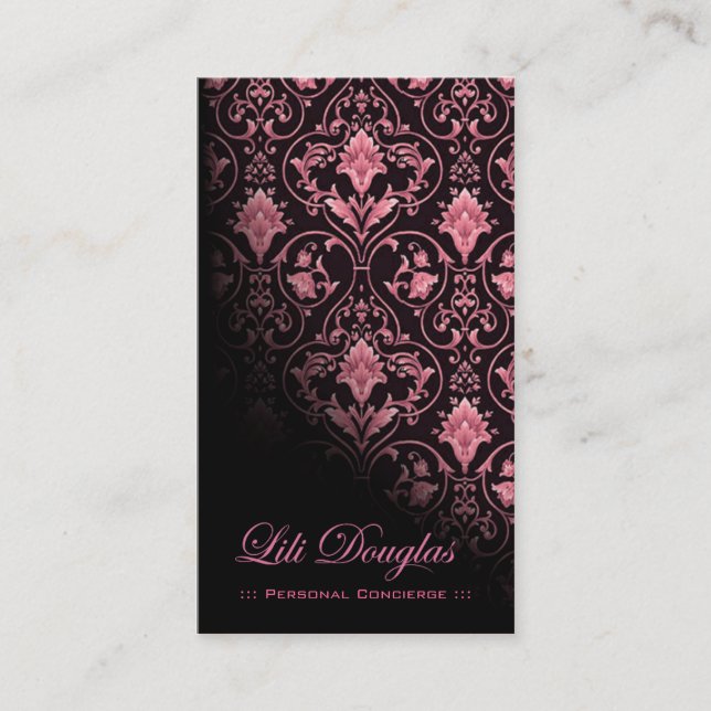 Carte de visite élégant (polyvalent) - "Roccoco " (Devant)