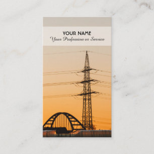 Carte de visite élégant pour experts haute tension