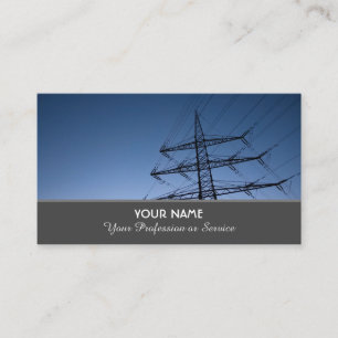 Carte de visite élégant pour experts haute tension