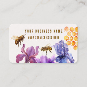Carte De Visite Élégant produit de miel floral