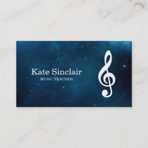 Carte De Visite Elégant professeur de musique Piano Keys Musical