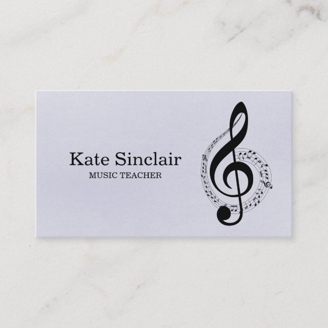 Carte De Visite Elégant professeur de musique Piano Keys Musical (Devant)