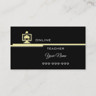 Carte De Visite Élégant professeur en ligne