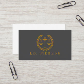 Carte De Visite Elegant Professional Simple Minimalist Lawyer 