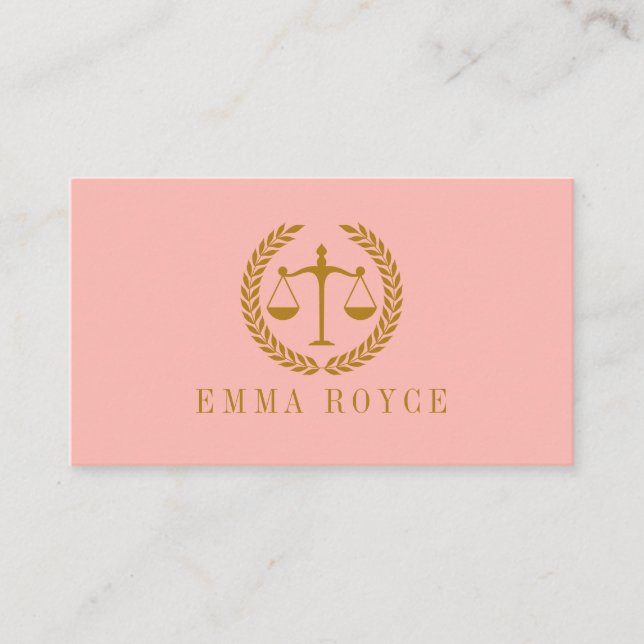 Carte De Visite Elegant Professional Simple Minimalist Lawyer  (Devant)