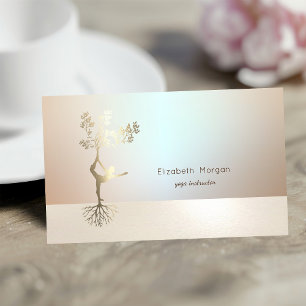 Carte De Visite Élégant professionnel Arbre Lumineuse Girl Silhoue