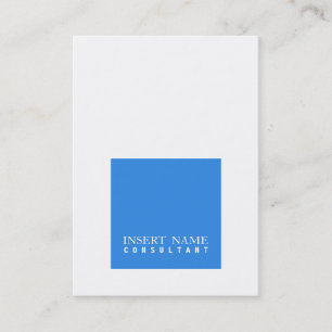 Carte De Visite Élégant professionnel Bleu de France Carré Moderne