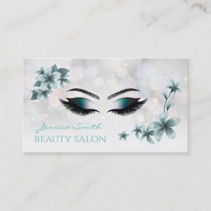 Carte De Visite Élégant professionnel bokeh de luxe maquillage flo