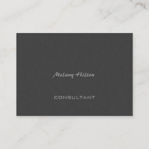 Carte De Visite Élégant professionnel chic contemporain lin gris