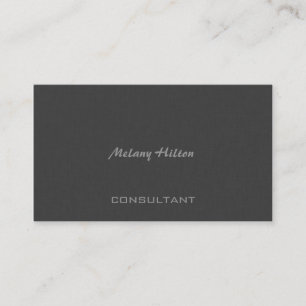 Carte De Visite Élégant professionnel chic contemporain lin gris