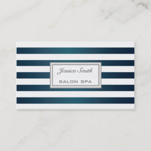 Carte De Visite Élégant professionnel chic rayures métalliques