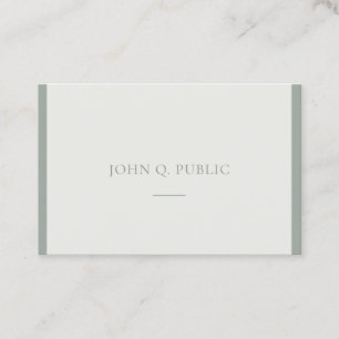 Carte De Visite Élégant professionnel Clean Design Modèle vert
