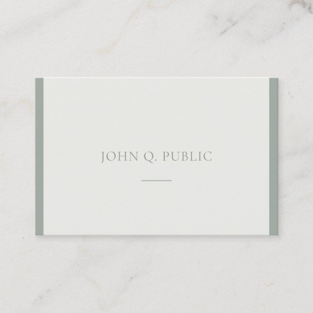 Carte De Visite Élégant professionnel Clean Design Modèle vert (Devant)
