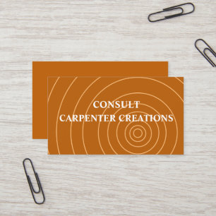 Carte De Visite Élégant professionnel de menuiserie en bois modern