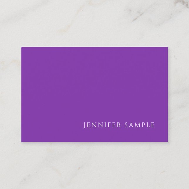 Carte De Visite Élégant professionnel de modèle moderne pourpre de (Devant)
