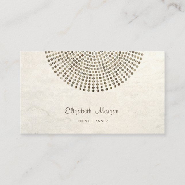 Carte De Visite Élégant professionnel élégant, Dots Or (Devant)
