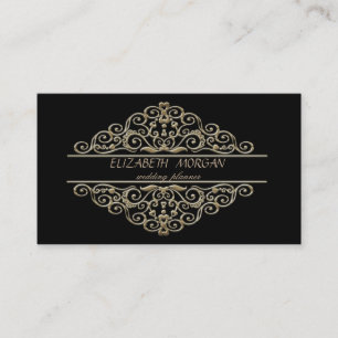 Carte De Visite Élégant professionnel élégant, Noir, Cadre