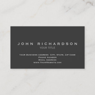 Carte de visite élégant professionnel gris clair