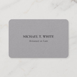 Carte De Visite Élégant professionnel minimaliste classique gris