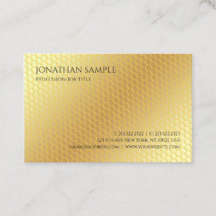 Carte De Visite Élégant professionnel Modèle Gold Look moderne