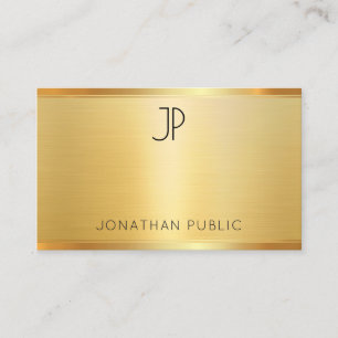 Carte De Visite Élégant professionnel Modèle moderne Faux Gold