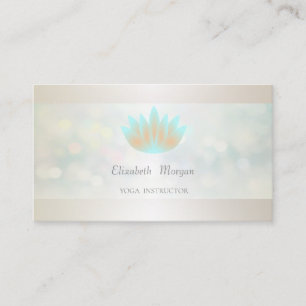 Carte De Visite Elégant Professionnel Moderne Bokeh, Lotus