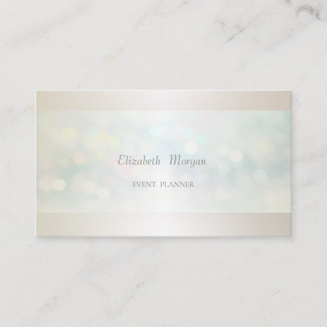 Carte De Visite Élégant Professionnel Moderne Bokeh Simple (Devant)
