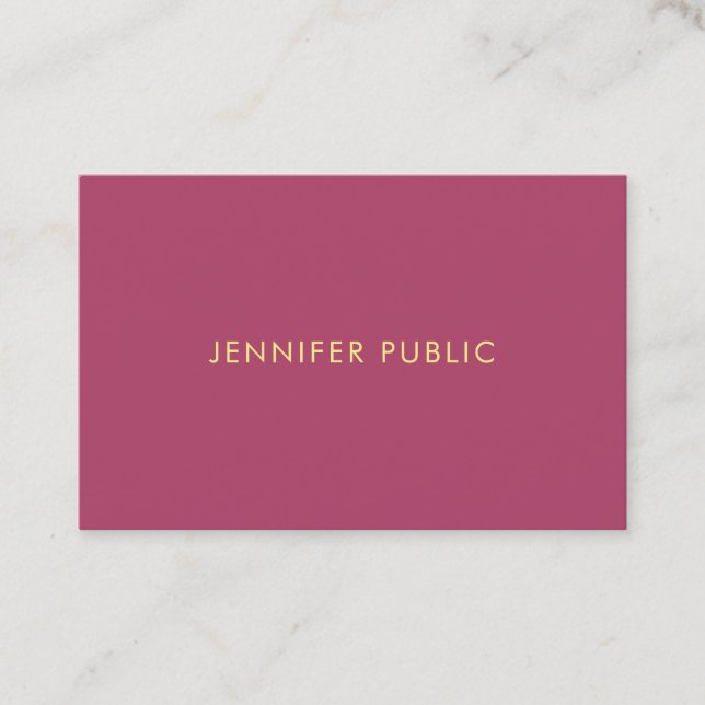 Carte De Visite Élégant professionnel moderne couleurs Premium Soi (Devant)