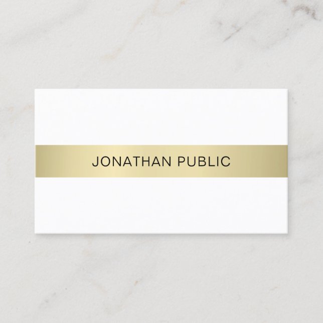 Carte De Visite Élégant professionnel moderne élégant sobre luxe (Devant)