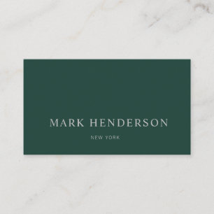 Carte De Visite Élégant professionnel moderne Emerald Green