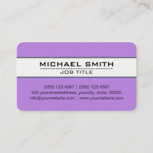 Carte De Visite Élégant professionnel moderne Lavande minimalist