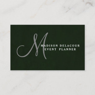 Carte De Visite Élégant professionnel moderne Monogramme bleu & bl